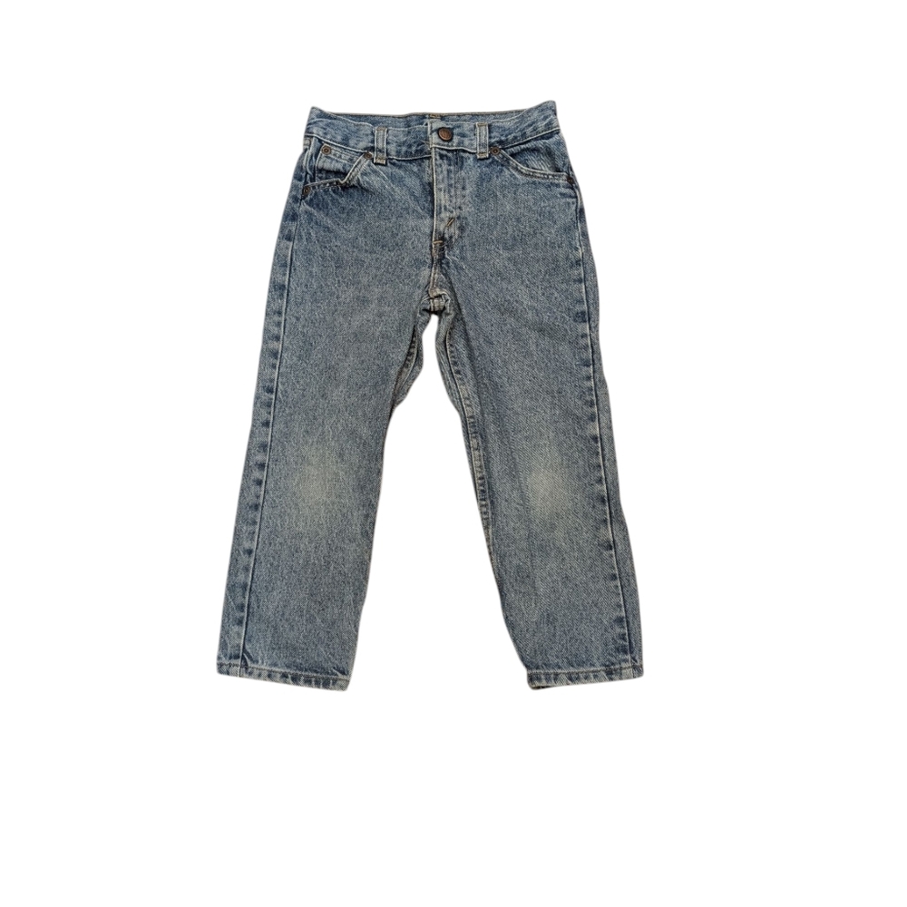 Vintage 90s Kids & More Denim Stonewash Blue Jeans Size 6-7 Retro Classic